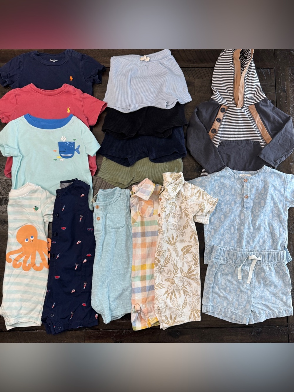 12m Baby Boy Summer Clothes Lot | Ralph Lauren Old Navy Carters Tommy Bahama